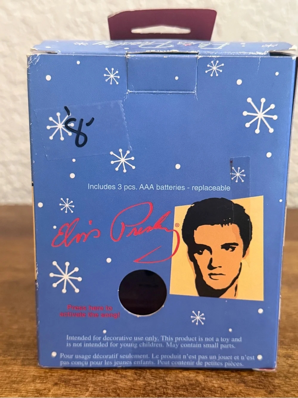 Elvis Presley Holiday Hologram Ornament Musical I'll Be Home For Christmas 2004